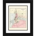 thumbnail image 1 of Comstock 12x14 Black Ornate Wood Framed with Double Matting Museum Art Print Titled - Manchester New Hampshire - Comstock 1877, 1 of 4
