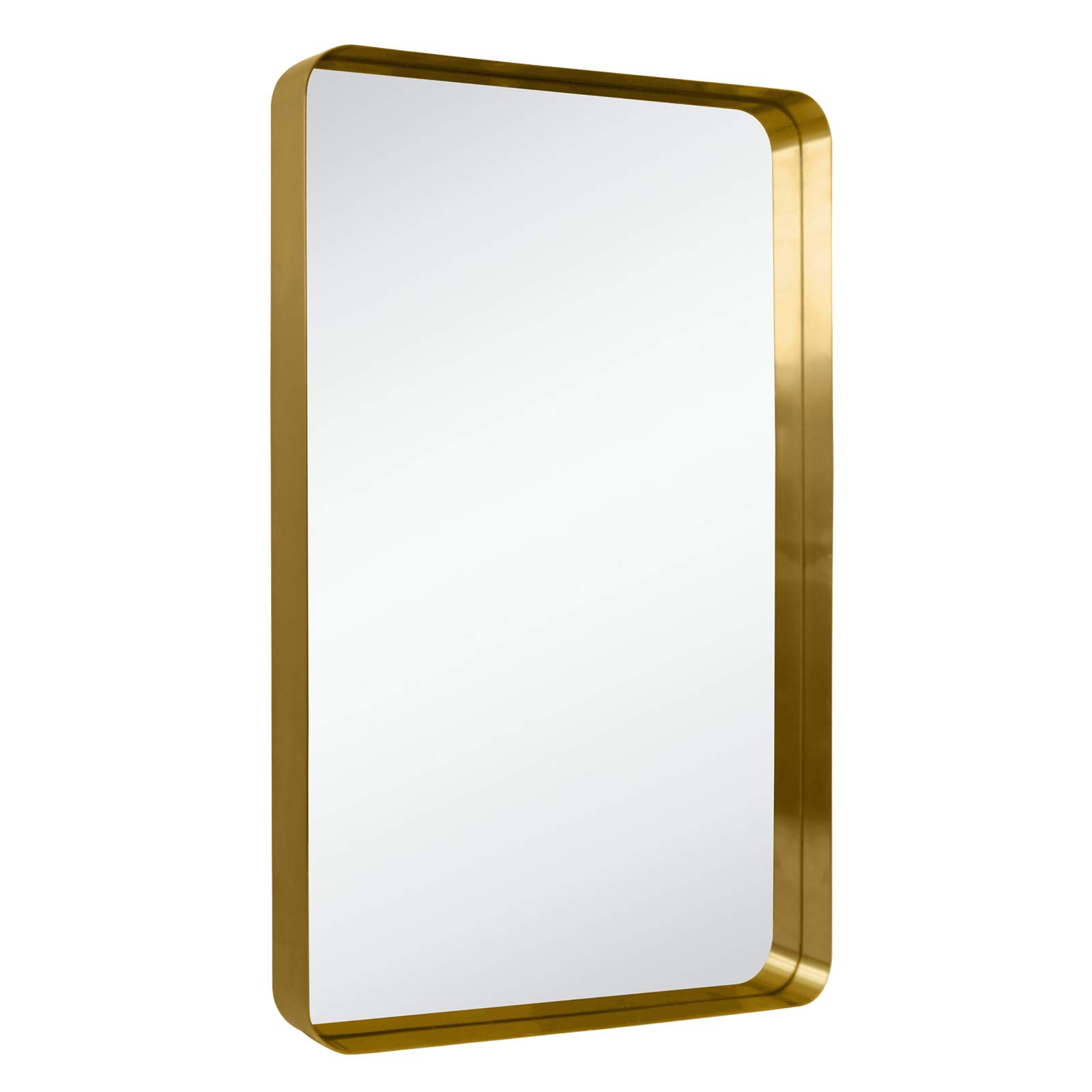 Comtemporary Gold Metal Framed Rectangle Bathroom Vanity Mirror 24x36
