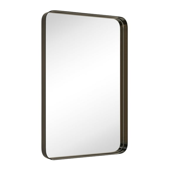 TEHOME Contemporary Oil Rubbed Bronze Bathroom Mirror, 20x30 Inches, Metal Framed Rectangle Vanity Mirror