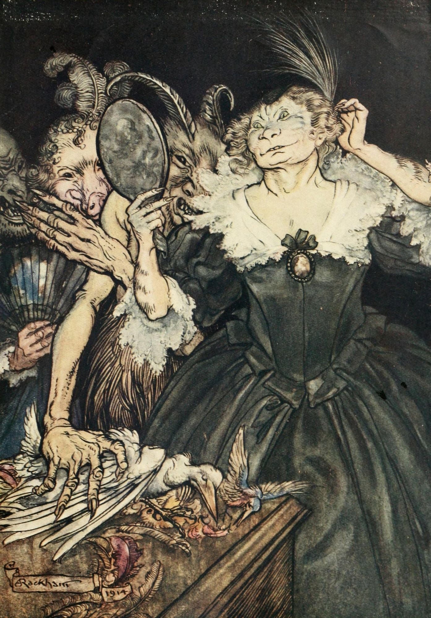 Comus 1921 Boast more comely than before Canvas Art - A Rackham (24 x 36)