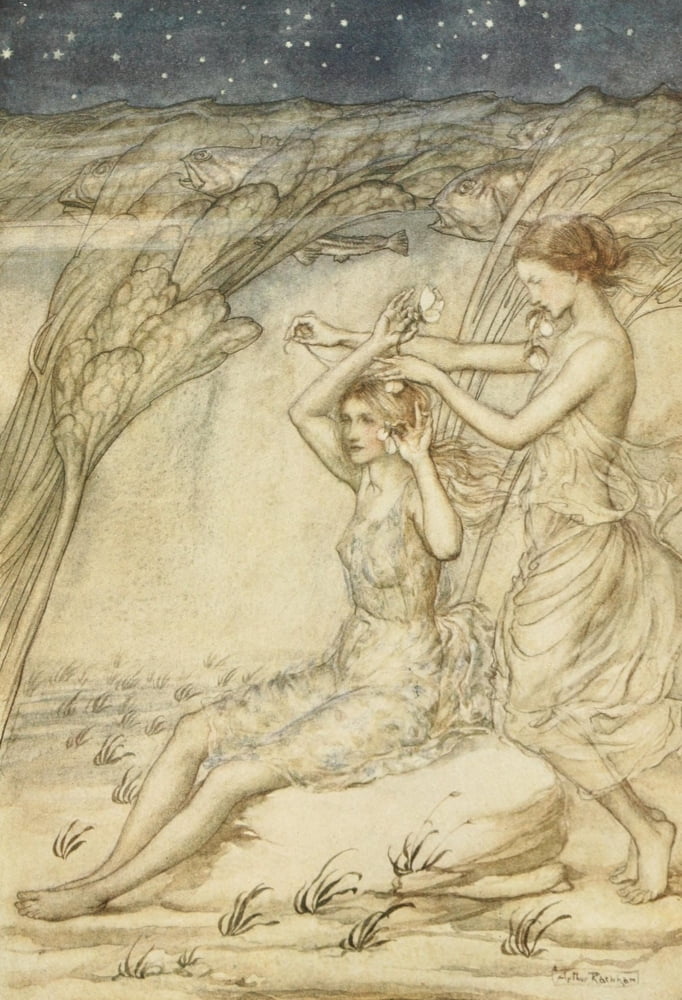 Comus 1921 Sabrina fair Canvas Art - A Rackham (18 x 24)