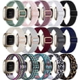 thumbnail image 1 of Comvin 15 Pack Elastic Band Compatible with Fitbit Versa 4 Bands for Woman/Sense 2/Sense/Versa 3 Bands, Adjustable Stretchy Nylon Solo Loop Sport Strap for SmartWatch Replacement, 1 of 6
