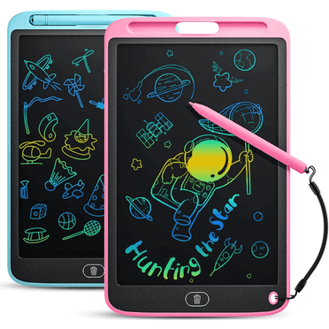 Comvin 2 Pack LCD Writing Tablet for Kids, 10.5 Inch Colorful Drawing Pad Electronic Doodle Board, Reusable Drawing Tablet Educational Toys Toddler Christmas Birthday Gifts for Kid Age 4-6