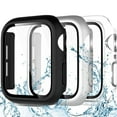 thumbnail image 1 of Comvin 3 Pack Compatible with Apple Watch Case 44mm 40mm 45mm 41mm with Screen Protector, Full Protective Waterproof PC Bumper Cover Accessories for iWatch SE Series 8 7 6 5 4, 1 of 8