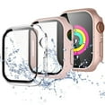 thumbnail image 1 of Comvin 3 Pack Compatible with Apple Watch Case 45mm  41mm 44mm 40mm with Screen Protector, Full Protective Waterproof PC Bumper Cases Cover for iWatch SE Series 8 7 6 5 4, 1 of 8