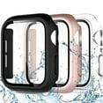 thumbnail image 1 of Comvin 3 Pack Compatible with Apple Watch Screen Protector 40mm 44mm Series 6 5 4,  Full Protective Waterproof PC Bumper Cover Accessories for Women Men, 1 of 8