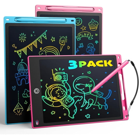Comvin 3 Pack LCD Writing Tablet for Kids, 10inch Drawing Tablets for Boys Girls, for 2-9