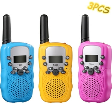 Comvin 3 Pack Walkie Talkies for Kids, 3 KM Long Range Walkie Talkies for Boys Girls with Flashlight
