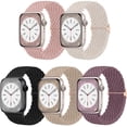 thumbnail image 1 of Comvin 5 Pack Braided Stretchy Bands for Apple Watch Bands 40mm 41mm 42mm 38mm 44mm 45mm 46mm 49mm for Women Men, Adjustable Nylon Elastic Straps for iWatch Ultra Series 11 10 9 8 7 6 5 4 3 SE 2 1, 1 of 8