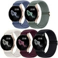thumbnail image 1 of Comvin 5 Pack Compatible with Samsung Watch Bands for Galaxy Watch 7 6 5 4 40mm 44mm/Watch 6 4 Classic Band 43mm 47mm/Galaxy Watch 5 Pro Band 45mm, 20mm Braided Stretchy Sport Straps Women Men, 1 of 7