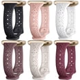 thumbnail image 1 of Comvin 6 Pack Bands for Fitbit Versa 4/Versa 3/Sense 2/Sense Band,Stylish Hollow-out Breathable Bracelet Strap for Women Men, 1 of 7