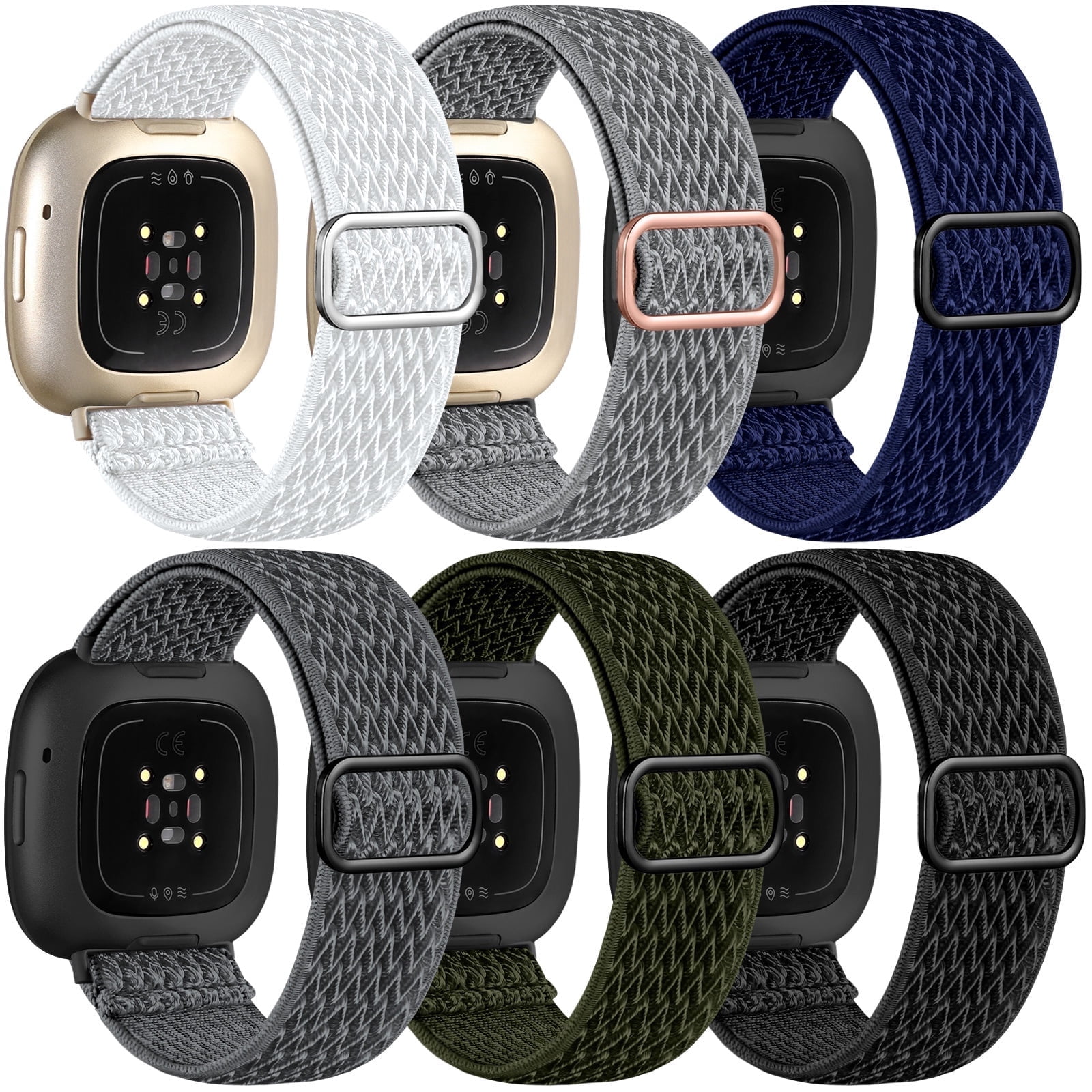 Ouwegaga Cinturino compatibile con Fitbit Versa, Fitbit Versa, 2, cinturino di ricambio in silicone, compatibile con Fitbit Versa/Versa Lite, da donna, da uomo, piccolo, grigio/rosa
