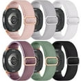 thumbnail image 1 of Comvin 6 Pack Stretchy Bands Compatible with Samsung Galaxy Watch 8 Bands 40mm 44mm, Galaxy Watch 8 Classic Band 46mm, Adjustable Nylon Elastic Sport Strap for Women Men, 1 of 5