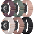 thumbnail image 1 of Comvin 6 Pack Stretchy Bands Compatible with Samsung Galaxy Watch 8 Bands 40mm 44mm, Galaxy Watch 8 Classic Band 46mm, Adjustable Nylon Elastic Sport Strap for Women Men, 1 of 6