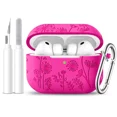 thumbnail image 1 of Comvin Compatible with AirPods Pro 3 Case Cover with Cleaner Kit, Cute Flower Engraved Silicone Protective Case for Apple Airpods Pro 3rd Generation (2025), 1 of 9