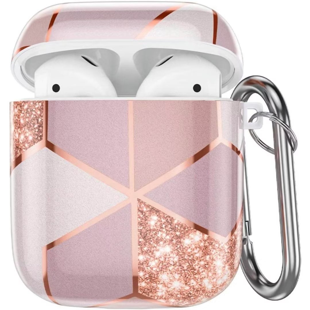 KIQ Marble AirPods Pro Case Cover Hard Protective Cover w/ Keychain for  Women Men for Apple Air Pod Pro Case AirPodPro Case Airpods Pro Case Gold  Trim [Black/Gold] 