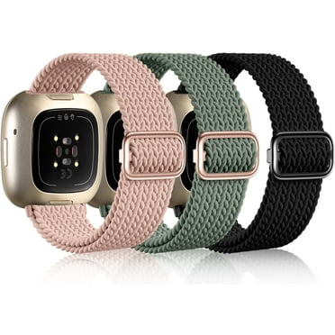 Comvin Compatible With Fitbit Versa 4/Versa3/Sense2/Sense Bands for Women Men, Nylon Stretchy Elastic Solo Loop