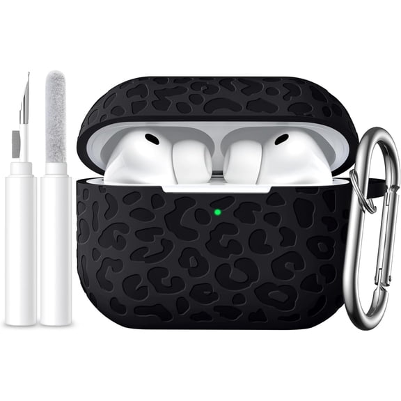 Comvin Compatible with AirPods Pro 3 Case Cover(2025), Soft Leopard Engraved Silicone Case for Apple Airpods Pro 3rd Generation (2025)