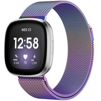 Comvin Compatible with Fitbit Versa 4/Versa 3/Sense/Sense 2 Bands for Women Men, Metal Milanese Magnetic Wristbands