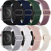 Comvin Elastic Bands Compatible with Apple Watch Bands 38mm 40mm 41mm, Stretchy Solo Loop Soft Nylon Strap for Apple Watch Ultra 2 iWatch SE Series 9 8 7 6 5 4 3 2 1 Women Men