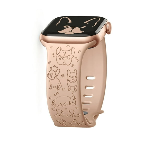 Comvin Engraved Compatible With Apple Watch Bands 40mm 41mm 38mm 42mm 45mm 44mm 49mm for Women Lady Girls, Engraved Cute Pet Wristbands Fits For iWatch Ultra Series 10 9 8 7 6 5 4 3 SE