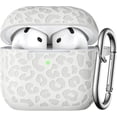 thumbnail image 1 of Comvin For Apple AirPods 4 Case Cover 2024 for Women Men, Leopard, Silicone, Gray-White, 1 of 7