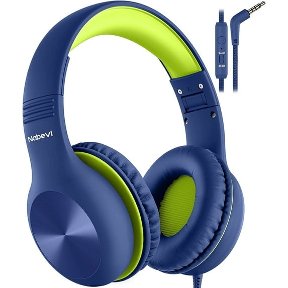 Comvin Wired Kids Headphones for School, Foldable Over-Ear Headphones for Kids Toddlers Boys Girls with Sharing Function & Safe Volume Limited