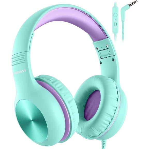 Comvin Wired Kids Headphones for School, Foldable Over-Ear Headphones for Kids Toddlers Boys Girls with Sharing Function & Safe Volume Limited
