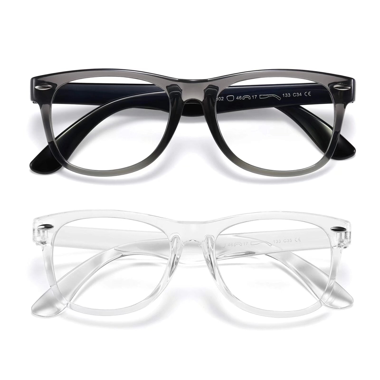 Spectacles For Screen Comvin Kids Blue Light Blocking Glasses 2 Pack, Anti Eyestrain & UV ...