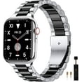 thumbnail image 1 of Comvin Metal Fits For Apple Watch Bands 45mm 49mm 42mm 44mm for Men Women, Stainless Steel Straps Compatible With iWatch Ultra Series 10 9 8 7 6 5 4 3 SE, 1 of 5