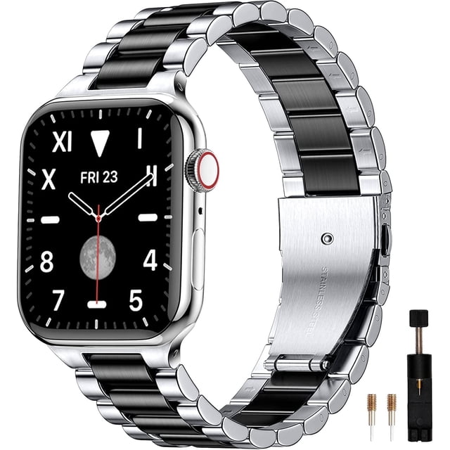 Comvin Metal Fits For Apple Watch Bands 45mm 49mm 42mm 44mm for Men Women, Stainless Steel Straps Compatible With iWatch Ultra Series 10 9 8 7 6 5 4 3 SE