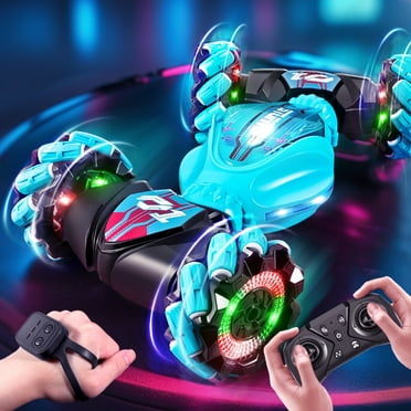 Comvin Remote Control Car, Gesture Sensing RC Stunt Car Toys Gifts for 6-12 yr Kids Boys, 2.4Ghz Hand Controlled Remote Control Twister Cars with Light & Music, 4WD Transform Off Road for Rotating
