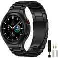 thumbnail image 1 of Comvin Compatible With Samsung Galaxy Watch 7/6/5/4 Bands 40mm 44mm/Watch 6 Classic 47mm 43mm/Watch 5 Pro Bands 45mm for Women Men, Stainless Steel Metal Charm Straps, 1 of 7