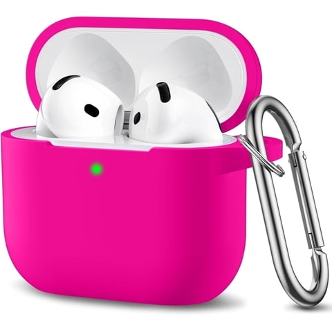 Comvin Compatible With Apple Airpods 4 Case Cover for Women Men, Silicone, Rose