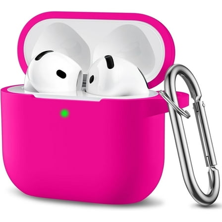 Comvin Compatible With Airpods 4 Case for Women Men, Soft Silicone Case Fits For Airpods 4th Generation 2024, Rose