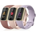 thumbnail image 1 of Comvin Soft Silicone Wristbands Compatible With Fitbit Charge 6 / 5 Bands for Women Men, 1 of 5