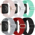 thumbnail image 1 of Comvin Solace Solo Loop for Apple Watch Bands 38mm 40mm 41mm 42mm 44mm 45mm 49mm for Women Men, Nylon Elastic Wristbands for iWatch Ultra SE Series 10 9 8 7 6 5 4 3, 6 Pack, 1 of 7