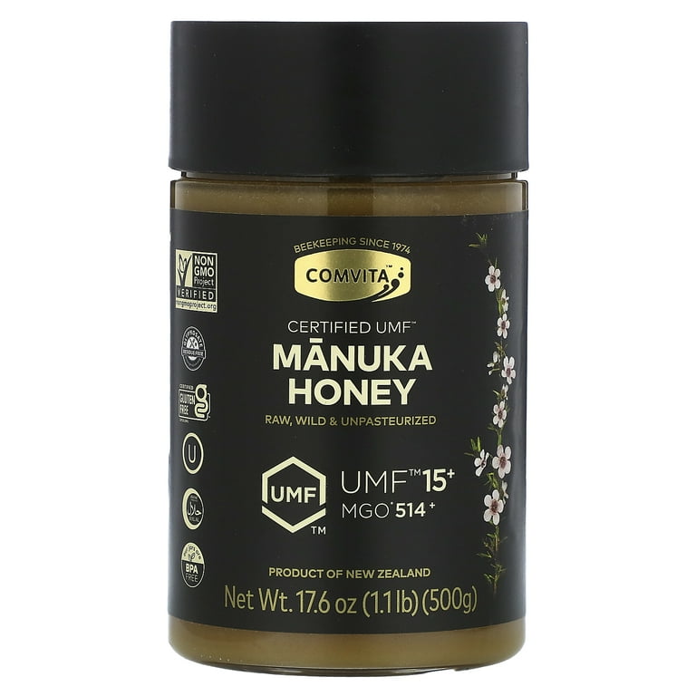 Comvita Manuka Honey, UMF 15+, MGO 514+, Raw Wild Unpasteurized
