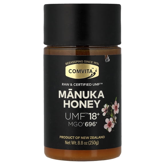 Comvita Manuka Honey UMF 18+, MGO 696+ New Zealands #1 Manuka Brand  Superfood for Gut & Immune Support  Raw, Wild, Non-GMO  8.8 oz