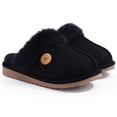 thumbnail image 1 of Comwarm Fuzzy Slippers for Women Memory Foam Winter Warm House Shoes Indoor Outdoor, Black, Size 9-10, 1 of 6