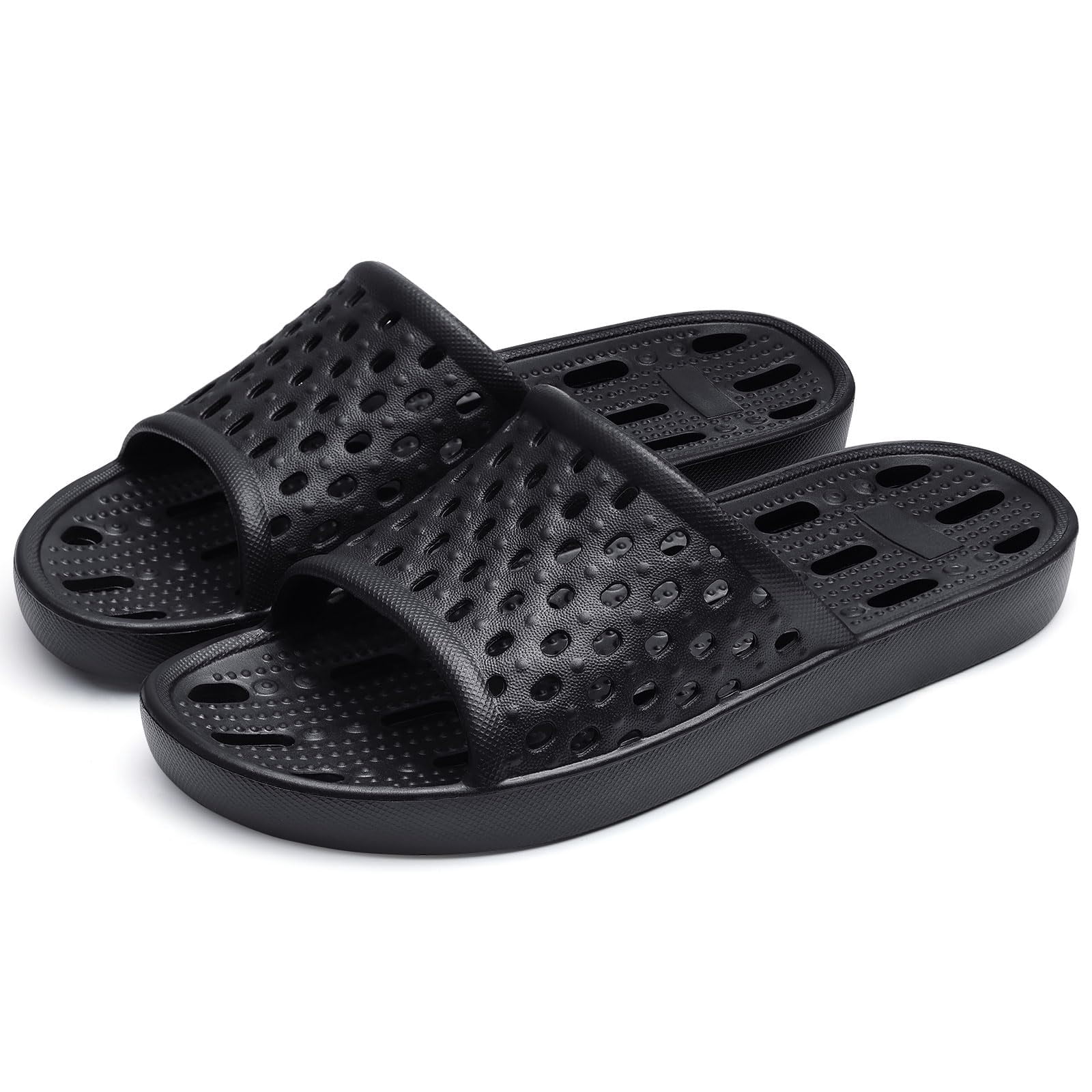 Comwarm Shower Shoes for Women Men, Quick Drying Non-Slip Bath