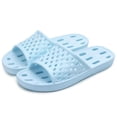 thumbnail image 1 of Comwarm Shower Shoes for Women Men, Quick Drying Non-Slip Bath Slide Shower Sandals with Drain Holes, Blue, 1 of 6