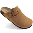 thumbnail image 1 of Comwarm Suede Clogs for Women Footbed Sandals Potato Shoes with Arch Support, 1 of 6