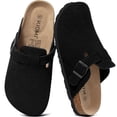 thumbnail image 1 of Comwarm Suede Clogs for Women Footbed Sandals Potato Shoes with Arch Support, 1 of 7