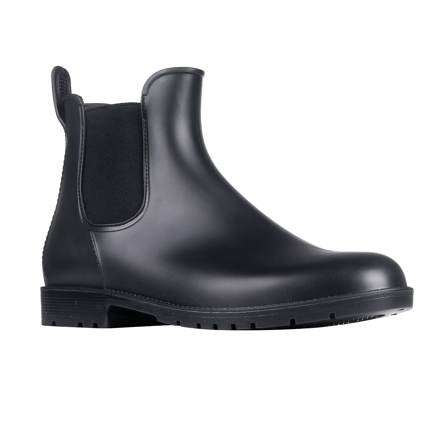 Comwarm Women's Ankle Rain Boots Waterproof Chelsea Boots, Black, Size 8.5