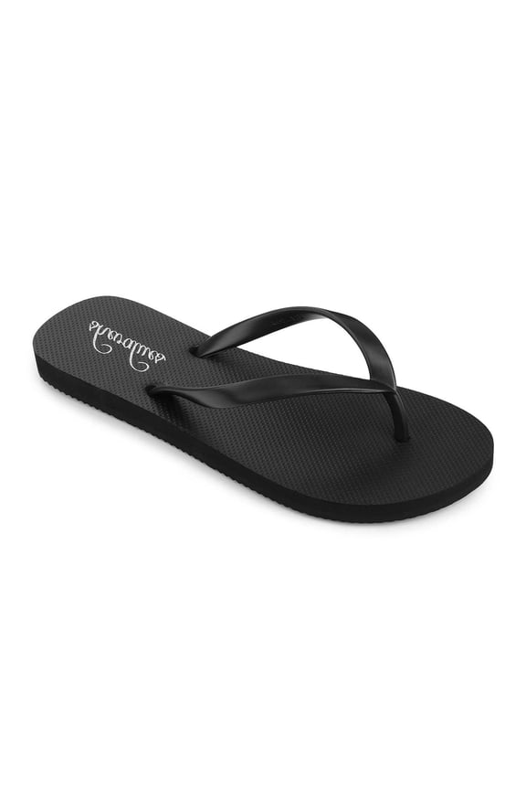 Women's Flip Flops Summer Beach Sandals Soft Foam Women's Sandals, Black