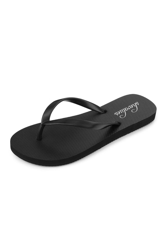 Women's Flip Flops Summer Beach Sandals, Soft Foam Thong Women's Sandals, Black