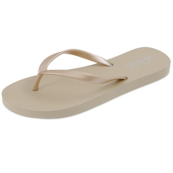 Comwarm Women's Flip Flops Summer Beach Sandals, Soft Foam Thong Women's Sandals, Rose Gold