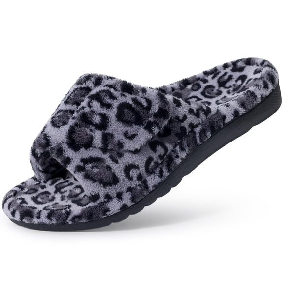 Comwarm Women's Orthotic Arch Support Slippers,Confortable Fuzzy Slippers for Women, Cozy Furry Indoor House Slippers for Ladies