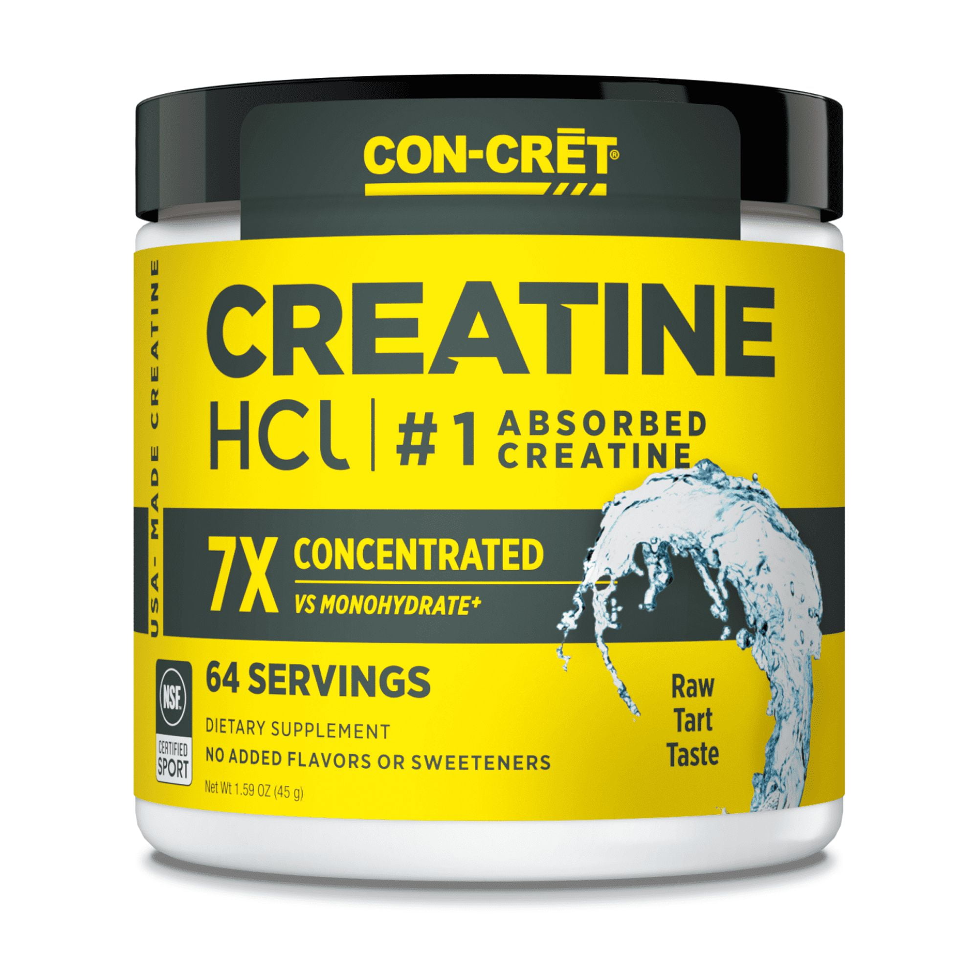 Con-Cret Patented Creatine HCl, Raw Unflavored, 1.7 oz (48 g)